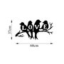 Wallity Birds Love - 522 Accesorio de Pared de Metal Negro